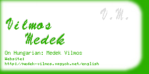 vilmos medek business card